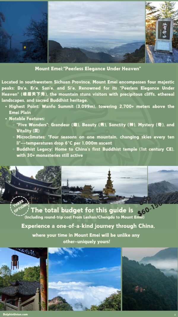 Emei Mountain Ultimate Guide: Routes and Logistics